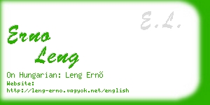 erno leng business card
